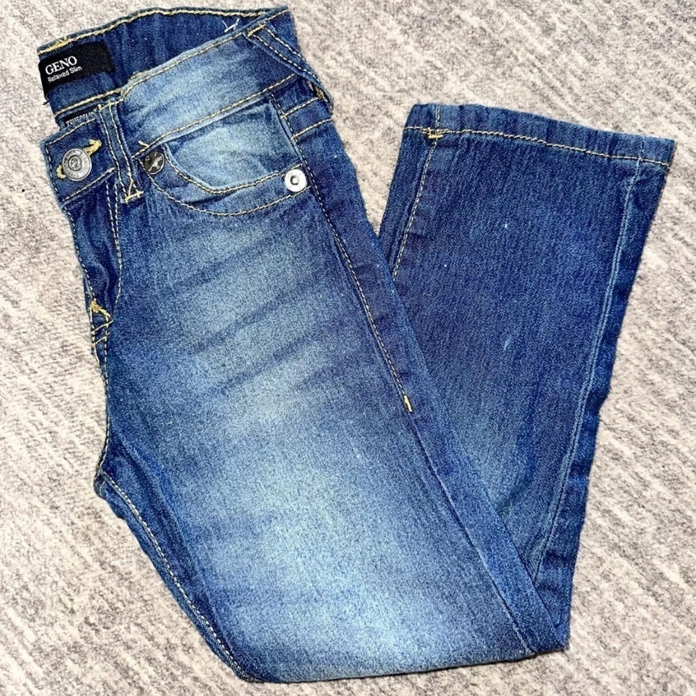 True Religion Girls Blue Denim Geno Relaxed Slim Jeans - Size 5